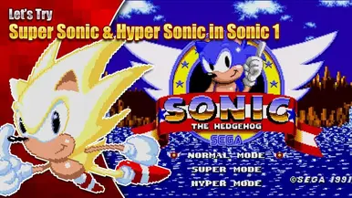 Super Sonic and Hyper Sonic in Sonic 1