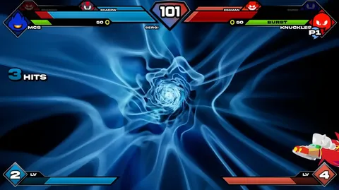 Ultimate Sonic Smackdown - Chaos energy super move special effect during combat