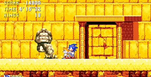 Sonic 3 AIR - Sandopolis Zone with Sonic and Tails