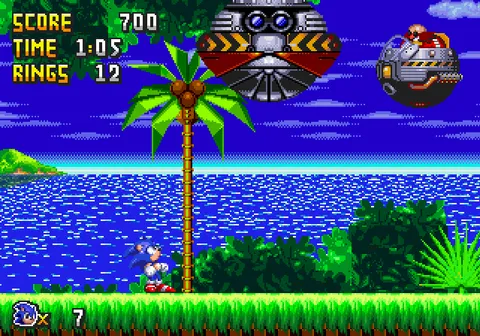 Sonic 3D in 2D - Green Grove Zone boss fight against Robotnik
