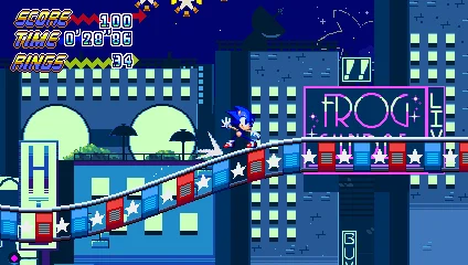 Sonic and the Fallen Star - Colorful level design