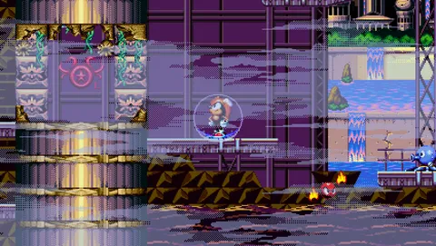 Sonic Megamix Mania - Misty Maze Zone underwater ruins with intricate backgrounds