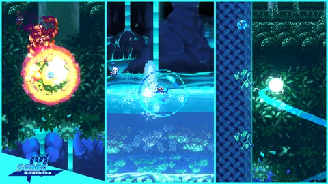 Sonic Momentum - Sonic running through a cyber space stage with neon environments