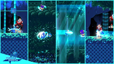Sonic Momentum - Stage with colorful backgrounds and platforming sections