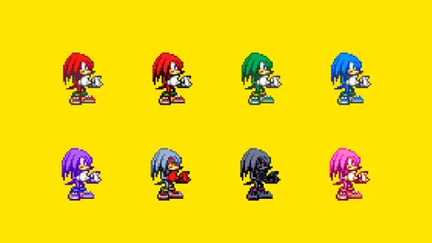 Sonic Momentum - Knuckles with chroma visual effects