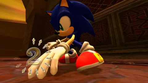 Project Reignition - Sonic running through Sand Oasis desert