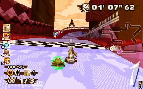 Dr. Robotnik's Ring Racers - multiple racers battling for position