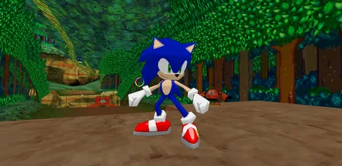 Sonic Rush 3D - Sonic's detailed 3D character model