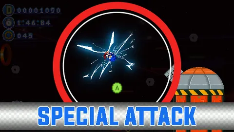 Sonic Definitive - Special Attack with targeting reticle