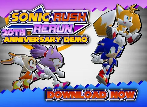 Sonic Rush Rerun 20th Anniversary Demo - Sonic, Blaze and Tails