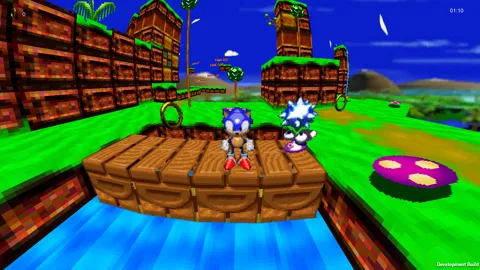 Sonic X-Treme Unity - Loop section through curved lens