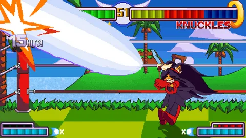 Sonic The Fighters Blitz Hyper Edition - 15-hit combo on tropical beach stage